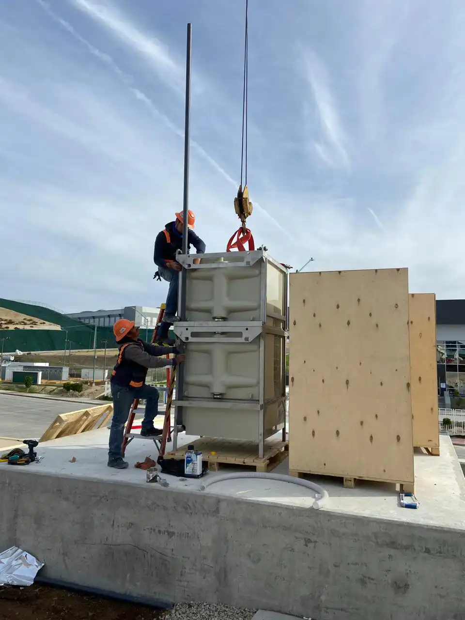 Armado e instalación de membranas para planta tratamiento aguas residuales